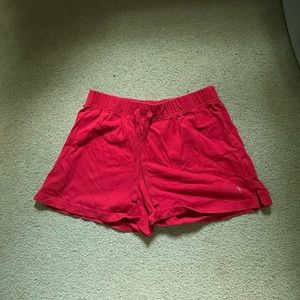 red cotton shorts